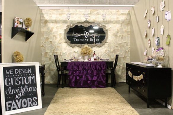 This bridal expo booth display shown above was a collaboration of Amada of 