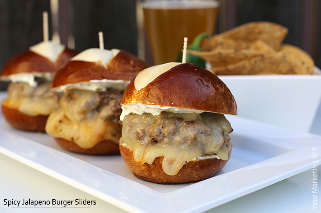 Spicy Jalapeno Burger Sliders by Your Marketing BFF