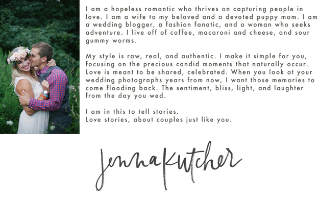Jenna Kutcher about page example