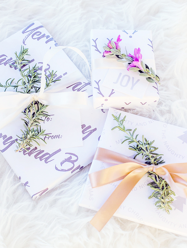 Modern Christmas Gift Tags and Wrapping Paper :: Printables