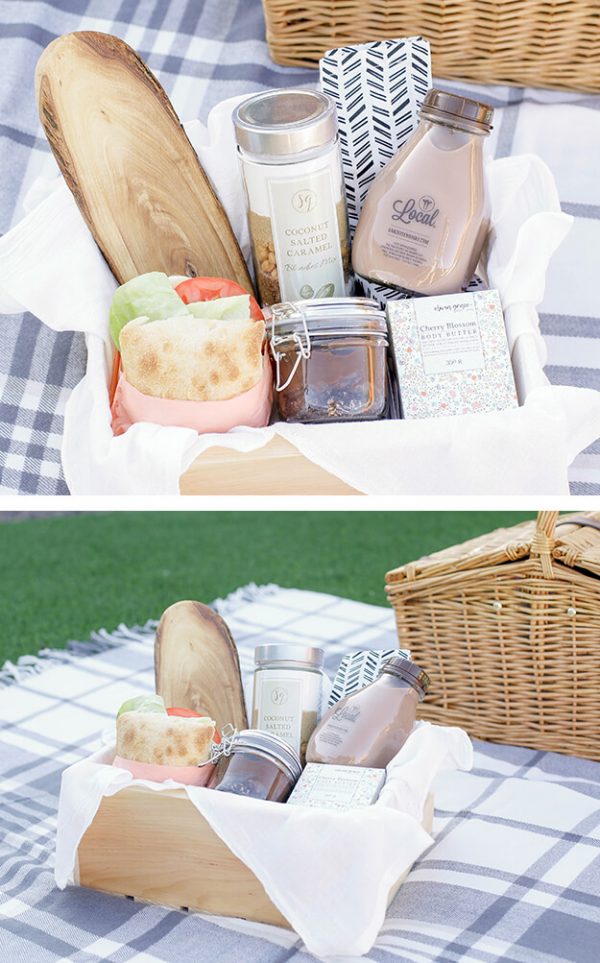DIY Gift Basket Idea For Mom Picnic in a box