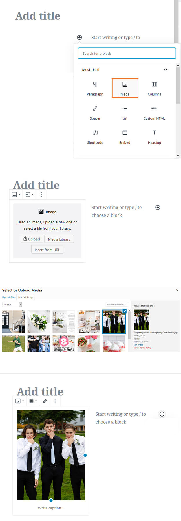 How to create columns in Gutenberg WordPress