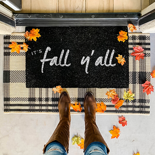 easy DIY Fall Doormat painted -feature