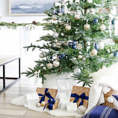 Modern simple blue and sage Christmas -feature