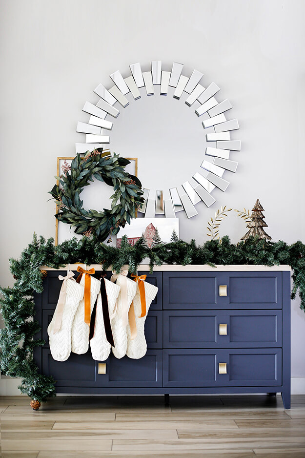 Simple Modern copper and bronze Christmas Home -9