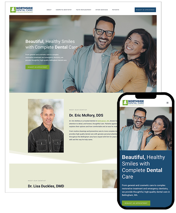 Bellingham WA web design Northside Dental Care | Your Marketing BFF Bellingham WA web design Northside Dental Care