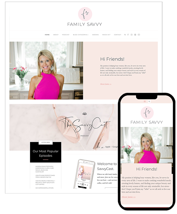 Family Savvy_website design | Your Marketing BFF Family Savvy_website design