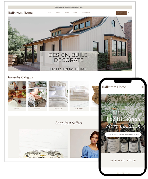 Hallstrom Home_website design | Your Marketing BFF Hallstrom Home_website design