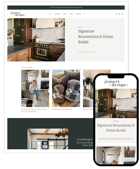 Joinery Design and Co_website design | Your Marketing BFF Joinery Design and Co_website design