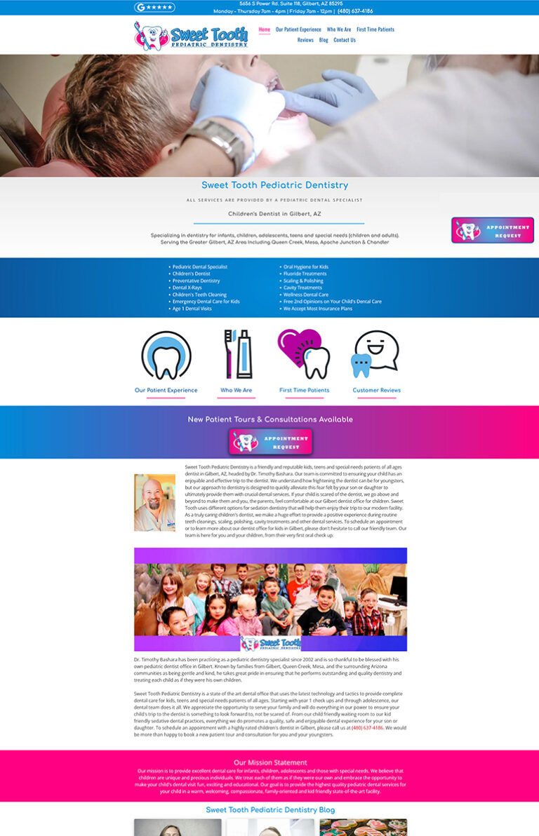 Sweet Tooth Website Design BEFORE us | Your Marketing BFF Sweet Tooth Website Design BEFORE