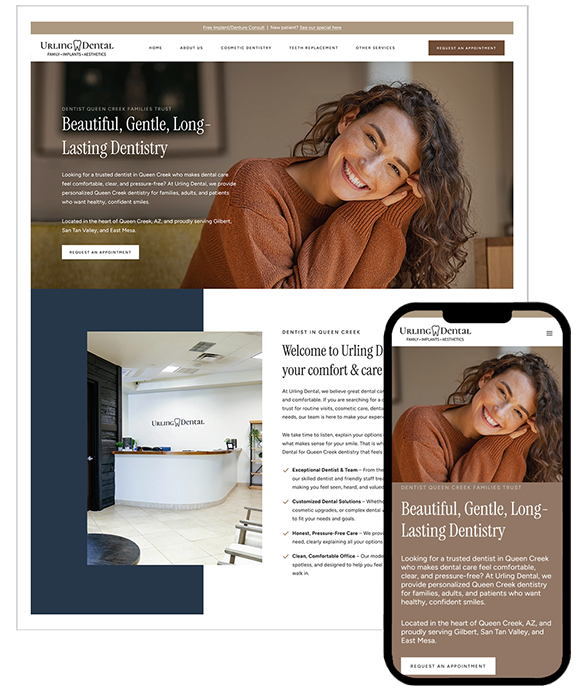 Urling Dental_website design | Your Marketing BFF Urling Dental_website design